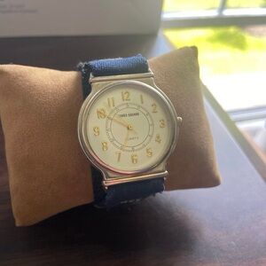 Times Square Watch Gold and Stainless Steel - New Battery